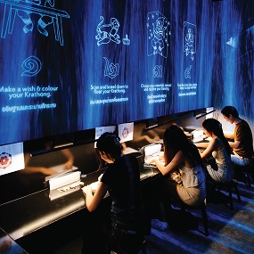 Make a wish and colour your Krathong.